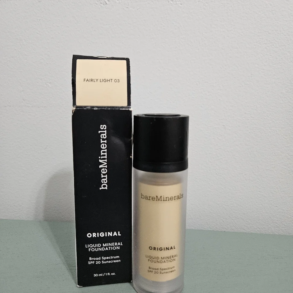 bareMinerals Original Liquid Mineral Foundation Fairly Light 03 NEW SPF 20 Vegan